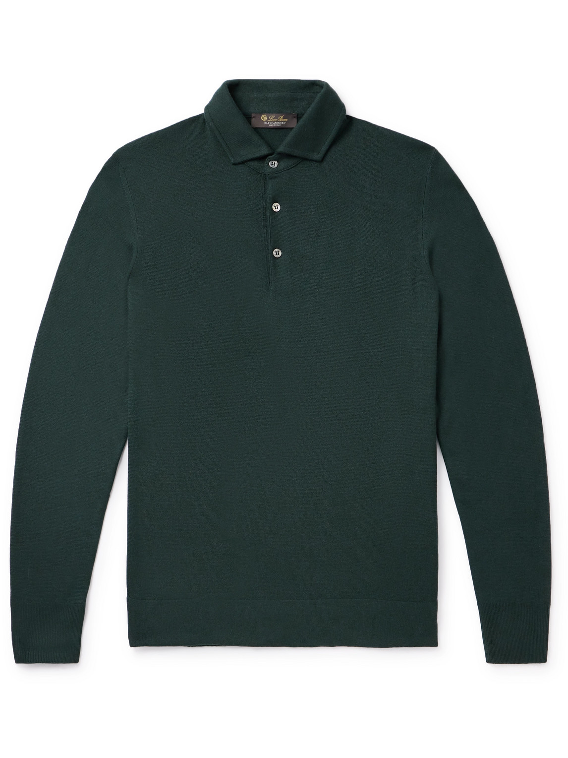 Loro Piana - Slim-Fit Baby Cashmere Polo Shirt - Men - Green - IT 48 von Loro Piana