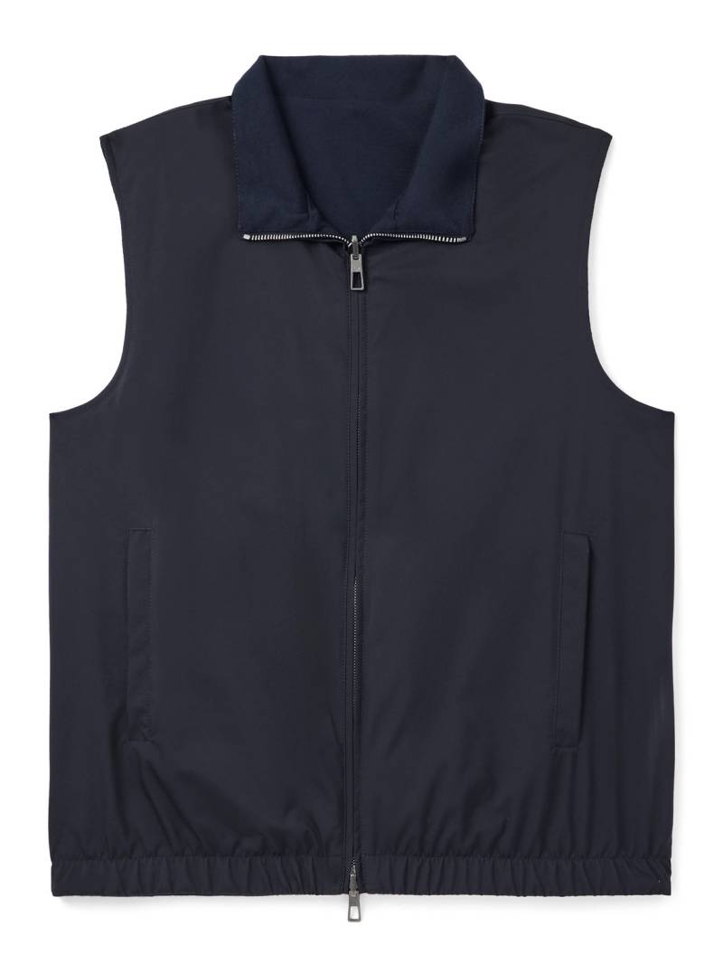 Loro Piana - Slim-Fit Reversible Storm System® WindWish™ Twill and Wool Gilet - Men - Blue - IT 58 von Loro Piana