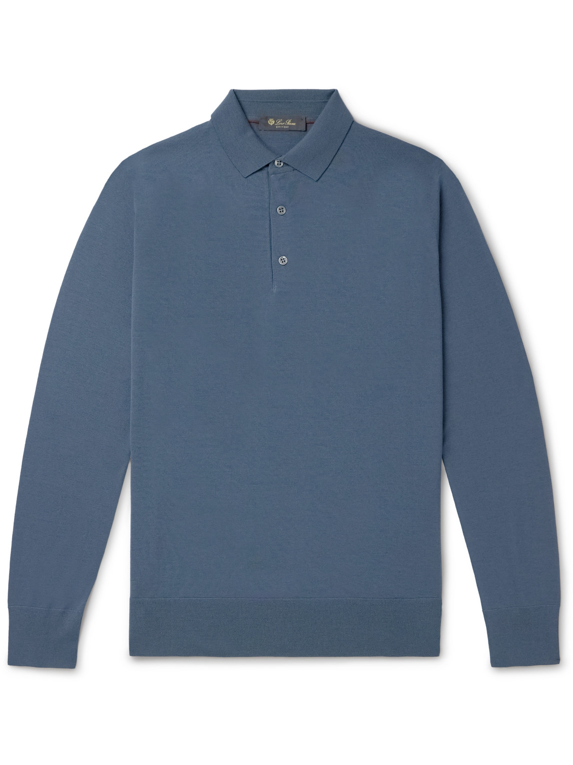 Loro Piana - Slim-Fit Wish Virgin Wool Polo Shirt - Men - Blue - IT 52 Loro Piana - Slim-Fit Wish Virgin Wool Polo Shirt - Men - Blue - IT 52 von Loro Piana