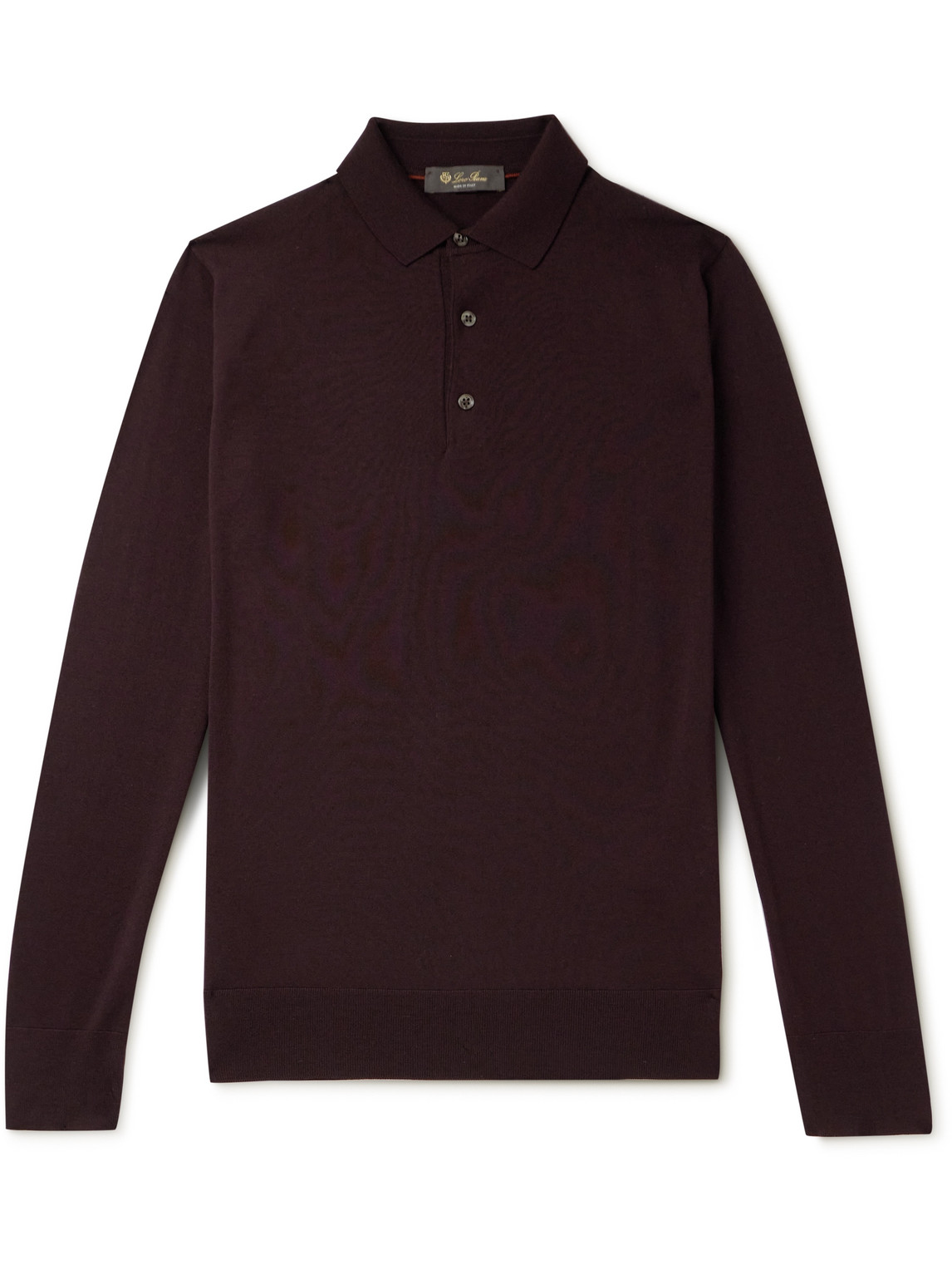 Loro Piana - Slim-Fit Wish Virgin Wool Polo Shirt - Men - Burgundy - IT 52 von Loro Piana