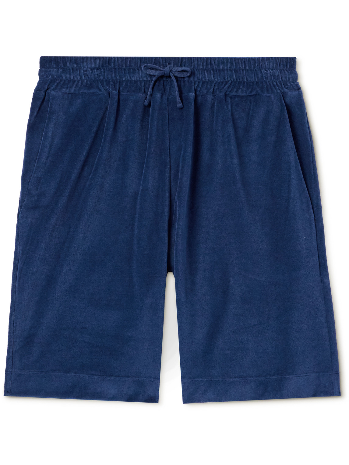 Loro Piana - Straight-Leg Cotton and Silk-Blend Chenille Drawstring Bermuda Shorts - Men - Blue - XXXL Loro Piana - Straight-Leg Cotton and Silk-Blend Chenille Drawstring Bermuda Shorts - Men - Blue - XXXL von Loro Piana