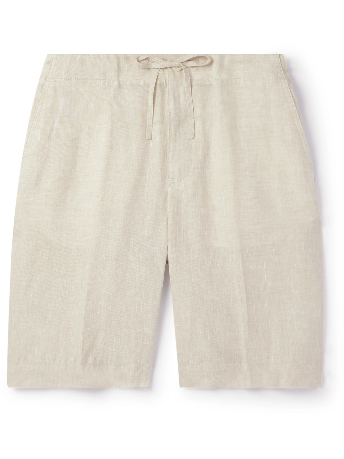 Loro Piana - Straight-Leg Linen Drawstring Bermuda Shorts - Men - Neutrals - S von Loro Piana