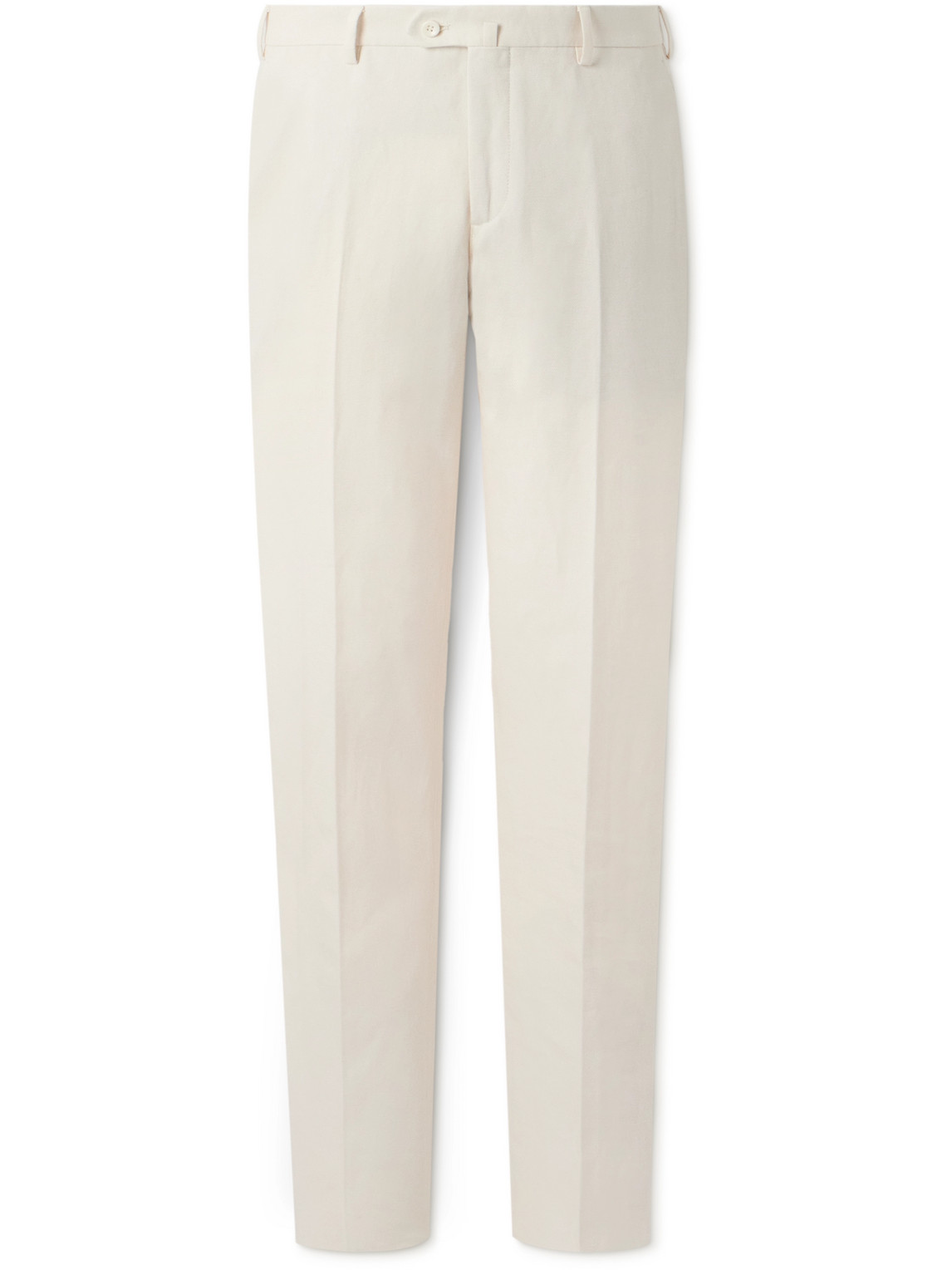 Loro Piana - Straight-Leg Linen-Twill Trousers - Men - Neutrals - IT 56 von Loro Piana