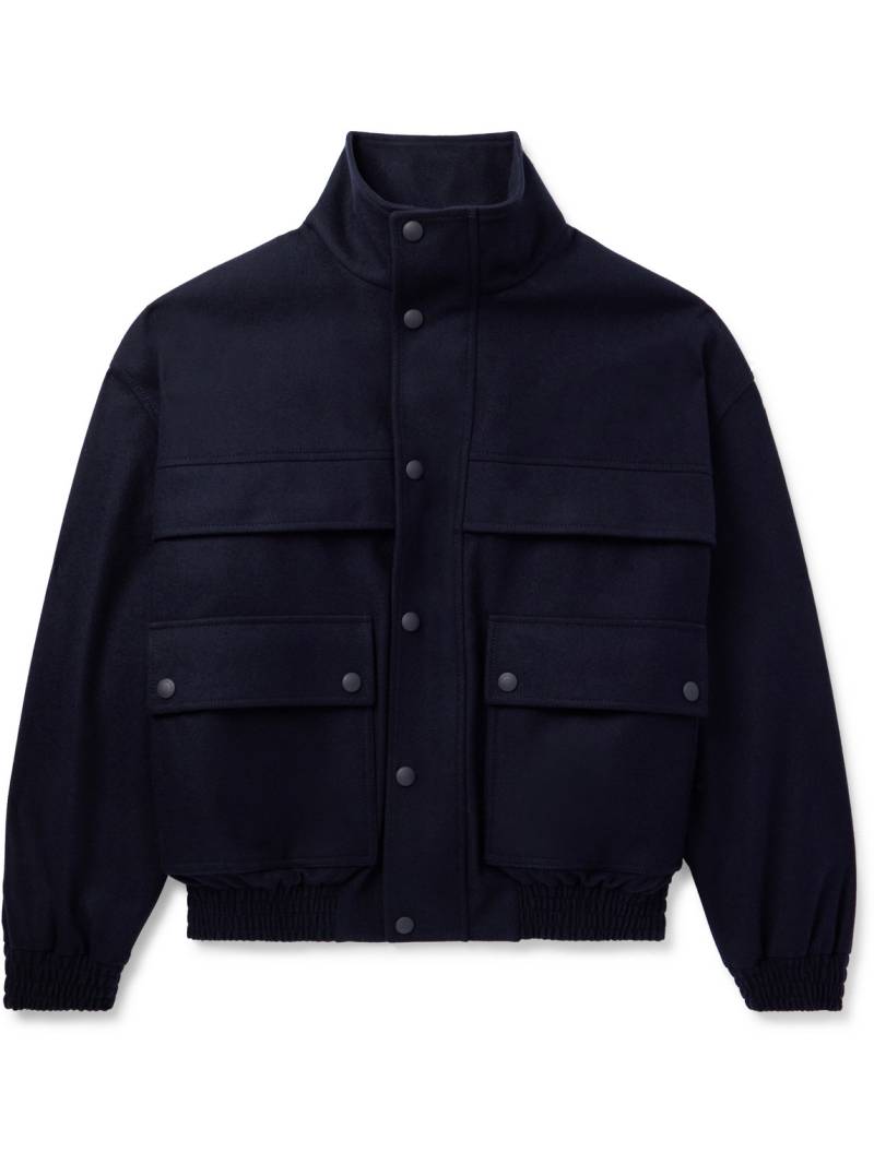 Loro Piana - Tristar Wool and Cashmere-Blend Flannel Bomber Jacket - Men - Blue - XXL von Loro Piana