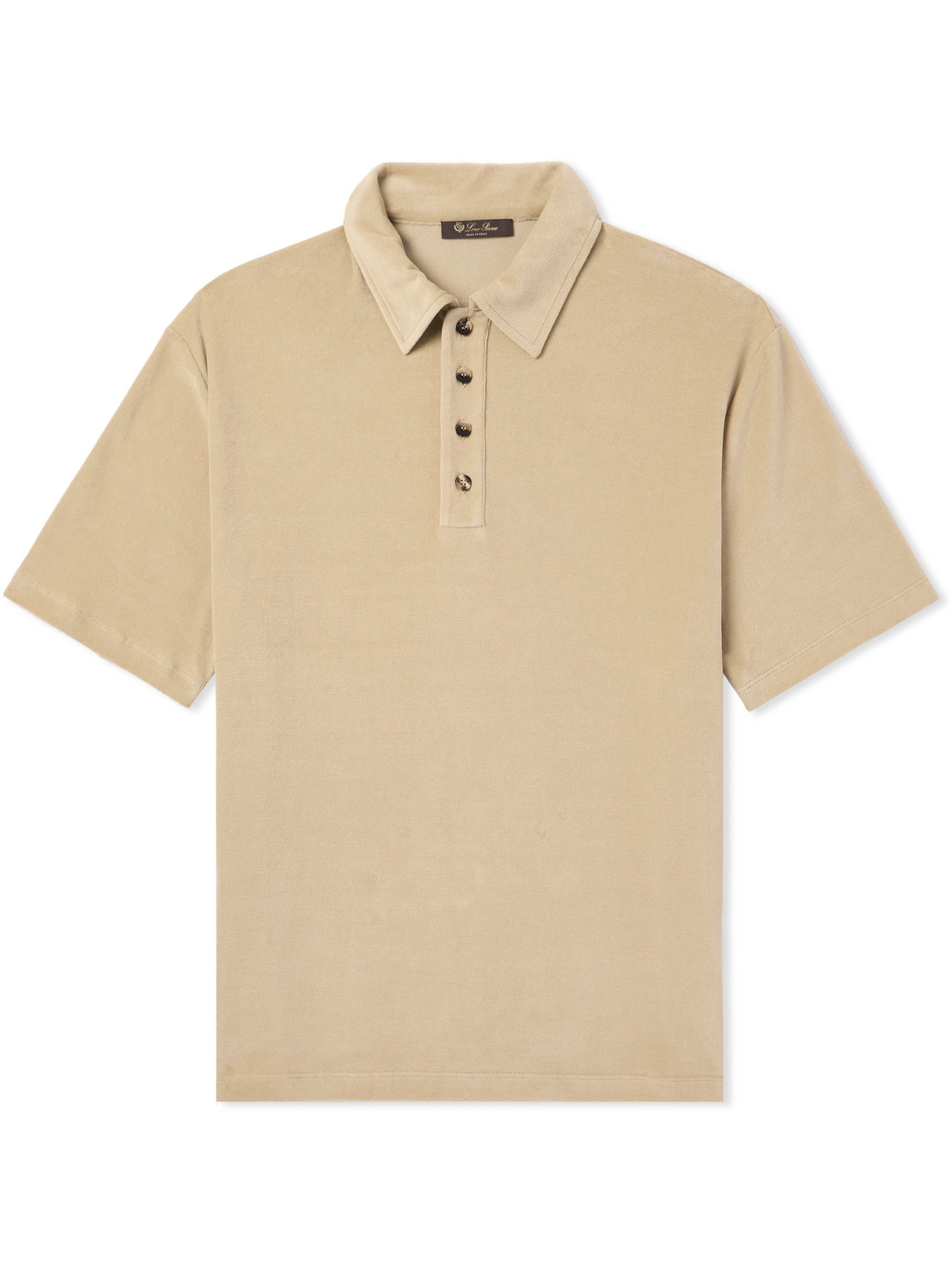 Loro Piana - Tsubaki Cotton and Silk-Blend Chenille Polo Shirt - Men - Neutrals - XXL von Loro Piana