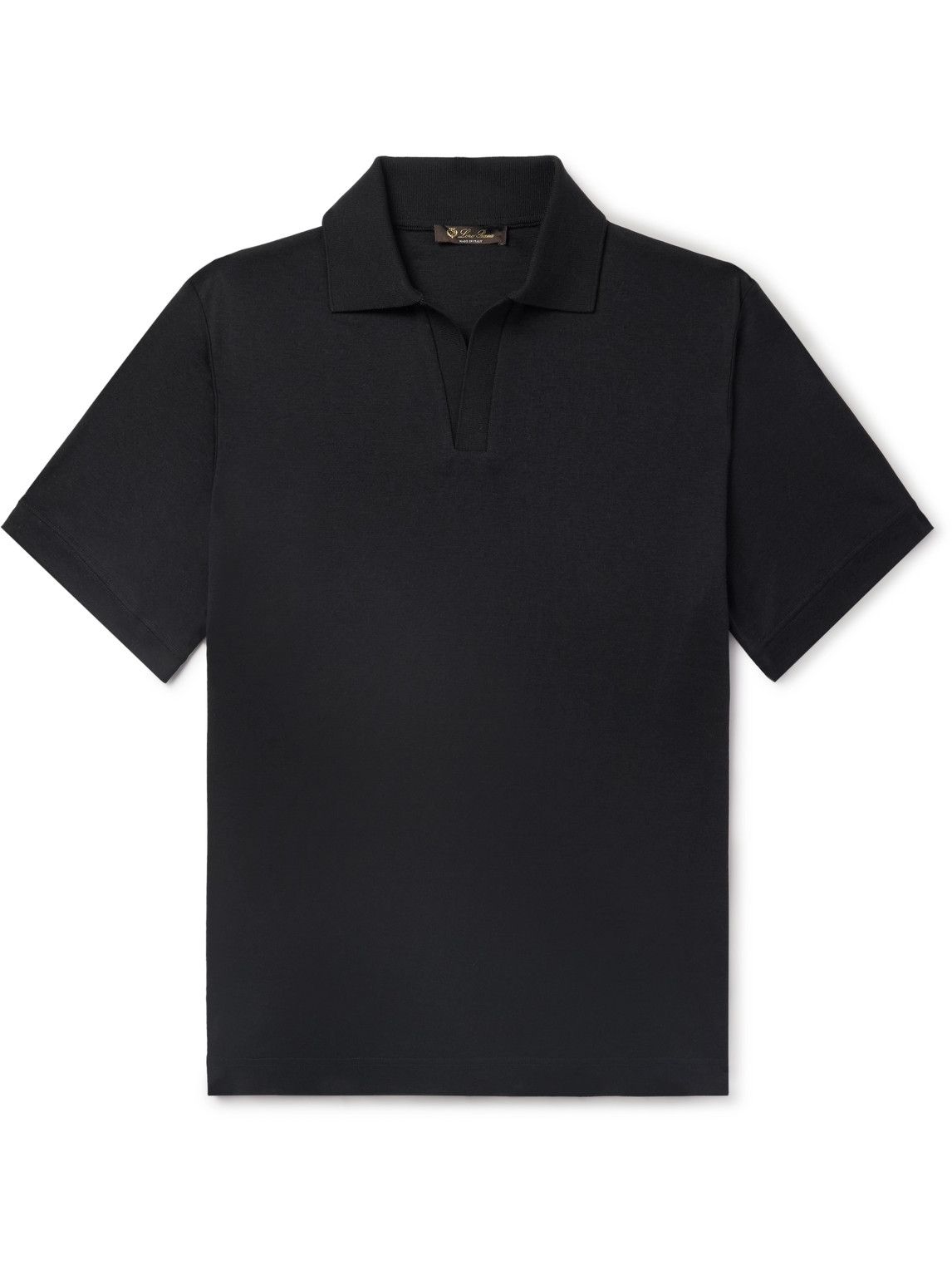 Loro Piana - Valpiana Silk and Cotton-Blend Polo Shirt - Men - Blue - S Loro Piana - Valpiana Silk and Cotton-Blend Polo Shirt - Men - Blue - S von Loro Piana