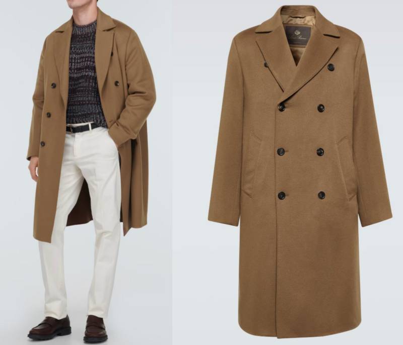 Loro Piana Winterjacke Loro Piana Winton Double Breasted Long Coat Cashmere Mantel Jacke Jack von Loro Piana