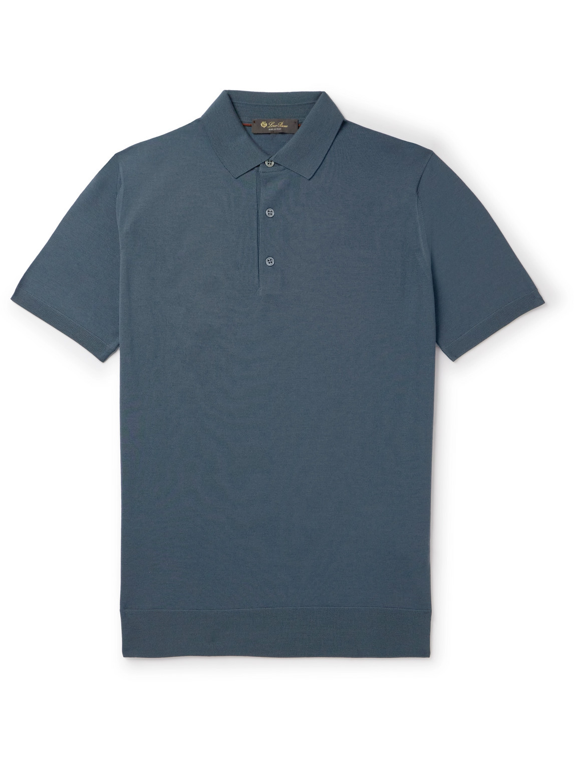 Loro Piana - Wish® Virgin Wool Polo Shirt - Men - Blue - IT 54 von Loro Piana