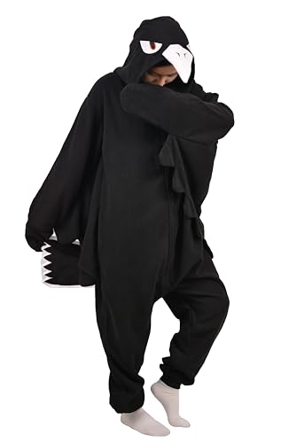 LorranTree Onesie Kostüm Jumpsuit Krähe Costume Damen Herren Erwachsene Relaxo Pyjama Tier Crow Weihnachten Halloween Schlafanzug SY-Wuya S von LorranTree