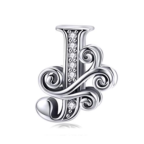 Lorrifal Solid 925 Sterling Silber Brief Initial J Charm Pandora Europäische Armband Halskette Frauen Mädchen Schmuck Geschenk von Lorrifal