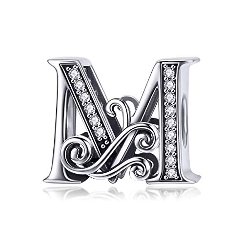 Lorrifal Solid 925 Sterling Silber Brief Initial M Charm Pandora Europäische Armband Halskette Frauen Mädchen Schmuck Geschenk Lorrifal Solid 925 Sterling Silber Brief Initial M Charm Pandora Europäische Armband Halskette Frauen Mädchen Schmuck Geschenk von Lorrifal