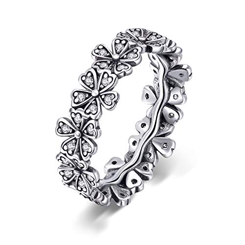 Lorrifal Ring aus 925er Sterlingsilber mit Zirkonia einfaches Versprechen Heiligenschein Blumen Schmuck Geschenk für Damen und Mädchen Lorrifal Ring aus 925er Sterlingsilber mit Zirkonia einfaches Versprechen Heiligenschein Blumen Schmuck Geschenk für Damen und Mädchen von Lorrifal