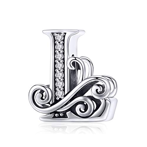 Lorrifal Solid 925 Sterling Silber Brief Initial L Charm Pandora Europäische Armband Halskette Frauen Mädchen Schmuck Geschenk Lorrifal Solid 925 Sterling Silber Brief Initial L Charm Pandora Europäische Armband Halskette Frauen Mädchen Schmuck Geschenk von Lorrifal