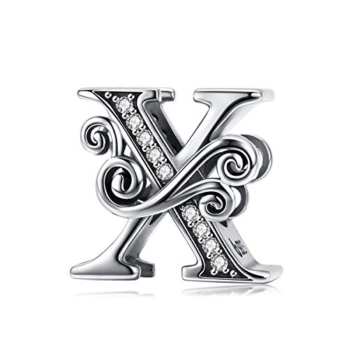 Lorrifal Solid 925 Sterling Silber Brief Initial X Charm Pandora Europäische Armband Halskette Frauen Mädchen Schmuck Geschenk Lorrifal Solid 925 Sterling Silber Brief Initial X Charm Pandora Europäische Armband Halskette Frauen Mädchen Schmuck Geschenk von Lorrifal