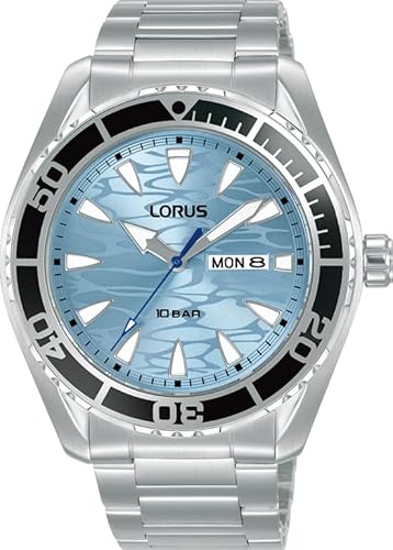 LORUS Herren Analog Quarz Uhr mit Edelstahl Armband RH389AX9 von Lorus