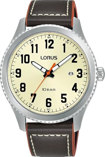 LORUS Herren Analog Uhr mit Leder Armband RH987RX9 von Lorus
