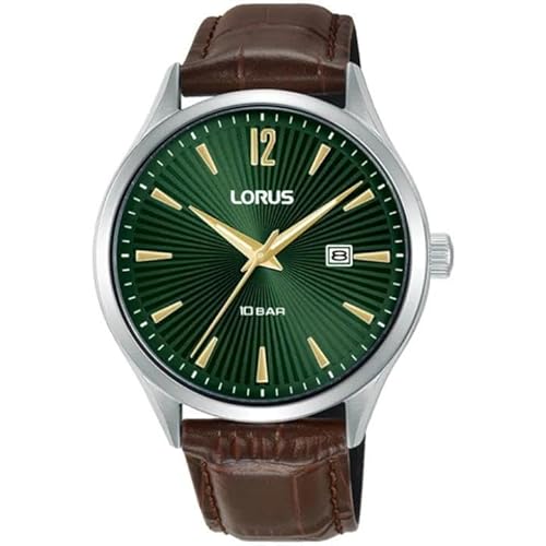 LORUS Herren Analog Uhr mit Leder Armband RH995RX9 von Lorus