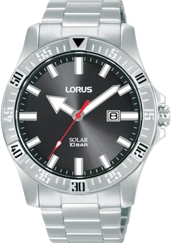 LORUS Herren Uhr Solar Edelstahlgehäuse RX377AX9 von Lorus