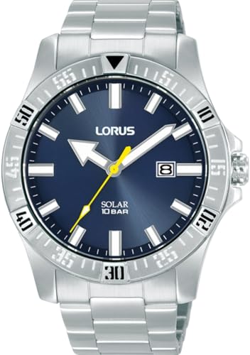 LORUS Herren Uhr Solar Edelstahlgehäuse RX379AX9 von Lorus