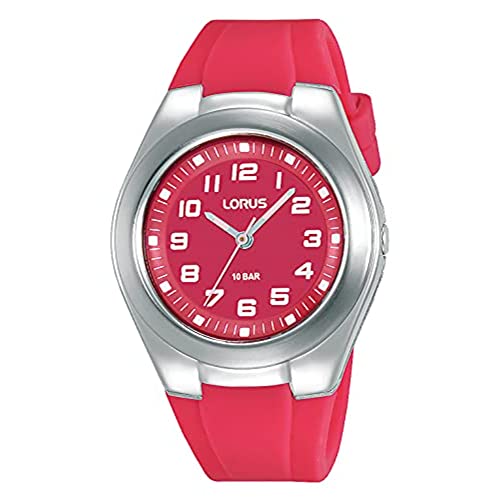 LORUS Unisex-Kinder Analog Quarz Uhr mit Silikon Armband RRX81GX9 von Lorus