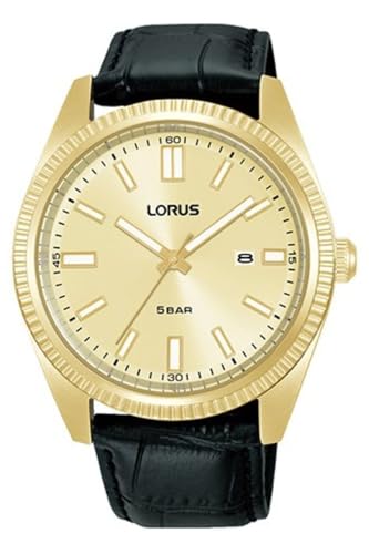 Lorus Classic Man Herren Uhr analog Quarzwerk mit Leder Armband RH976QX9 von Lorus