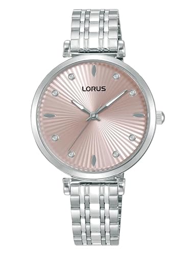 LORUS Damen Analog Quarz Uhr mit Edelstahl Armband RG259XX9 von Lorus