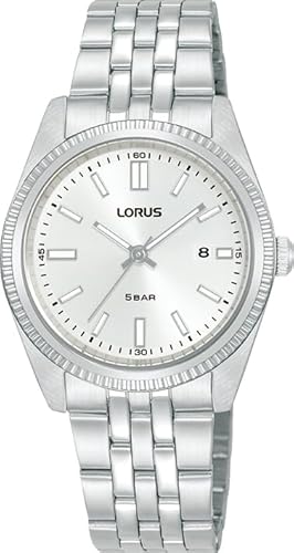 Lorus Unisex-Erwachsene Analog Quarz Uhr mit Edelstahl Armband RJ279BX9 von Lorus