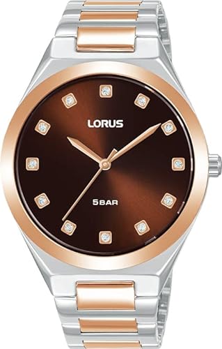 Lorus Damen Analog Quarz Uhr mit Metall Armband RG204WX9 von Lorus