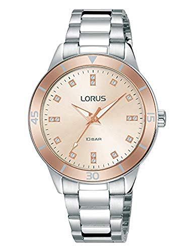 Lorus Damen Analog Quarz Uhr mit Metall Armband RG241RX9 von Lorus