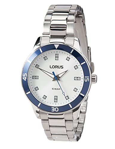 Lorus Damen Analog Quarz Uhr mit Metall Armband RG249RX9 von Lorus