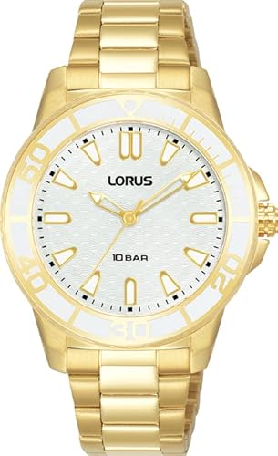 Lorus Damen Analog Quarz Uhr mit Metall Armband RG256VX9 von Lorus