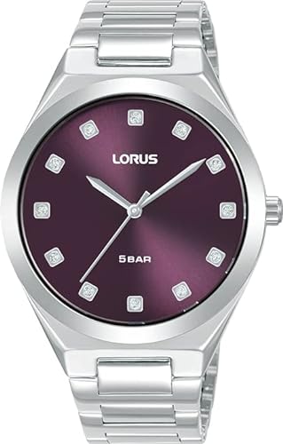 Lorus Damen Analog Quarz Uhr mit Metall Armband RG299VX9, Silber von Lorus