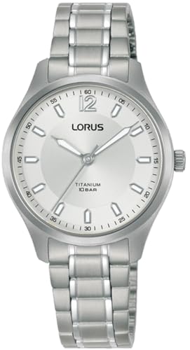 LORUS Damen Analog Quarz Uhr mit Titan Armband RG239XX9 von Lorus