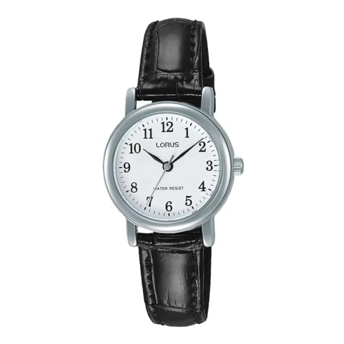 Lorus Women's Analogue Watch with Black Leather Strap RRS11WX5 von Lorus