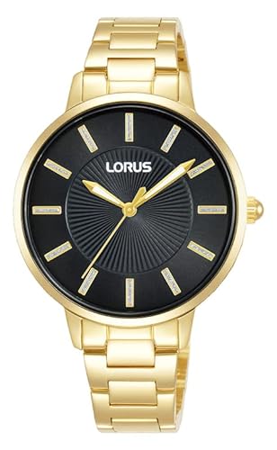 Lorus Damen-Uhr Quarz Goldauflage mit Metallband RG216VX9 von Lorus