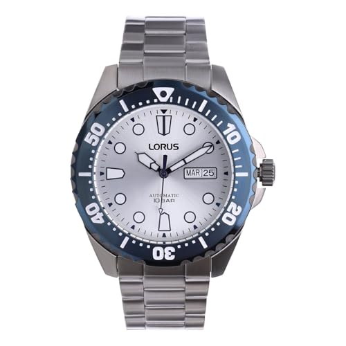 LORUS Herren Analog Automatik Uhr mit Edelstahl Armband RL477BX9 von Lorus