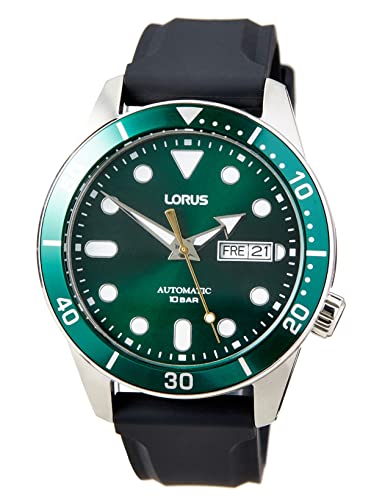 Lorus Herren Analog Automatisch Uhr mit Silicone Armband RL455AX9 von Lorus