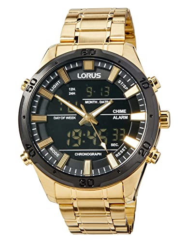 Lorus Herren Analog-Digital Quarz Uhr mit Metall Armband RW646AX9 von Lorus