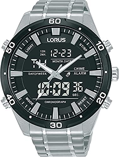 Lorus Herren Analog-Digital Quarz Uhr mit Metall Armband RW649AX9 von Lorus