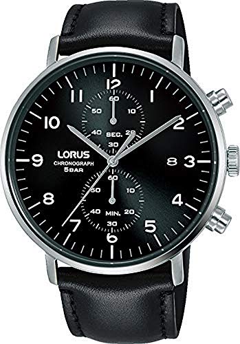 Lorus Herren Analog Quarz Uhr mit Echtes Leder Armband RW409AX9 von Lorus