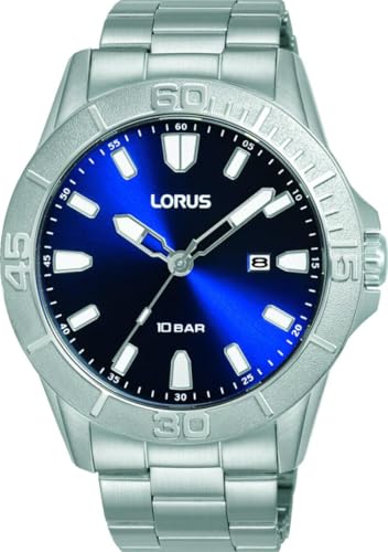 LORUS Herren Analog Quarz Uhr mit Edelstahl Armband RH941QX9 von Lorus