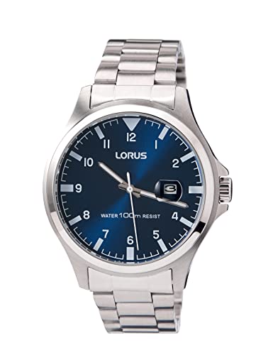 Lorus Sport Herren-Uhr Edelstahl mit Metallband RH963KX9, Blau von Lorus