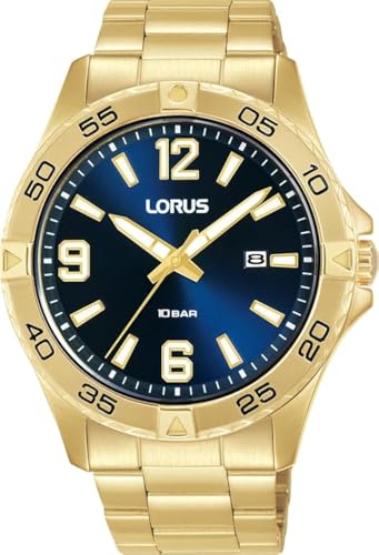 LORUS Herren Analog Quarz Uhr mit Edelstahl Armband RH990QX9 von Lorus