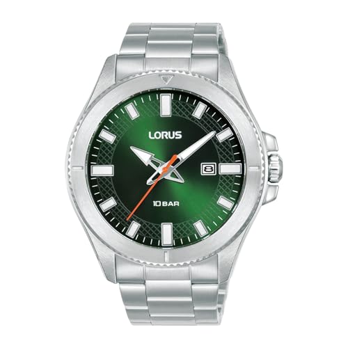 Lorus Herren Analog Quarz Uhr mit Edelstahl Armband RH997PX9 von Lotus