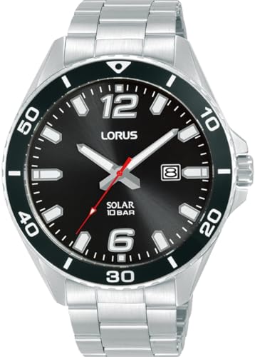 LORUS Herren Analog Quarz Uhr mit Edelstahl Armband RX359AX9 von Lorus