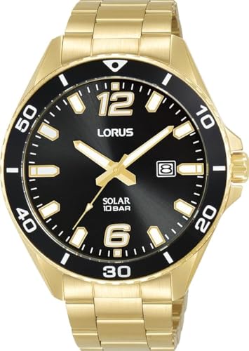 LORUS Herren Analog Quarz Uhr mit Edelstahl Armband RX366AX9 von Lorus