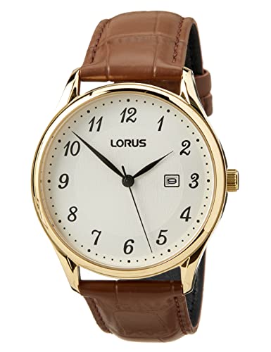 Lorus Herren Analog Quarz Uhr mit Leder Armband RH910PX9 von Lorus