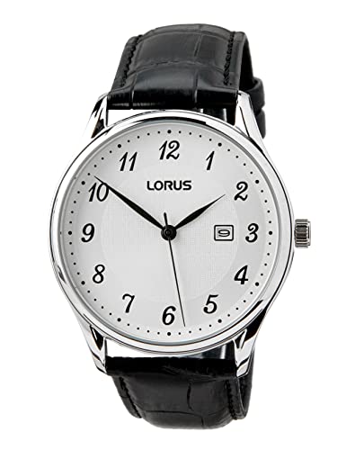 Lorus Herren Analog Quarz Uhr mit Leder Armband RH913PX9 von Lorus
