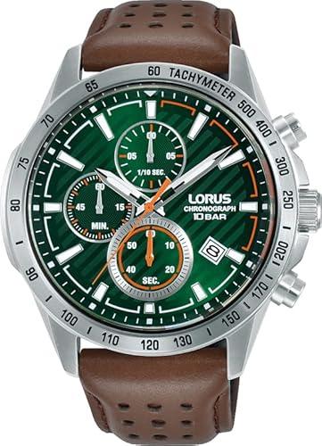 LORUS Herren Analog Quarz Uhr mit Leder Armband RM303JX9 von Lorus