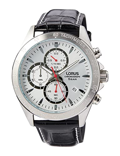 Lorus Herren Analog Quarz Uhr mit Leder Armband RM371GX9 von Lorus